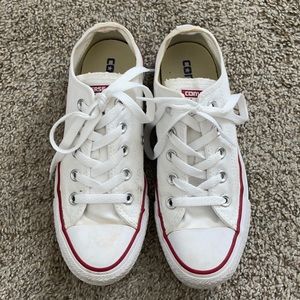 VGUC White Converse. Size 6.